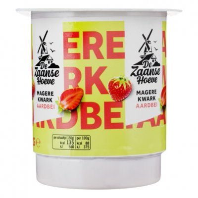 Budget Huismerk Magere kwark met yoghurt aardbei